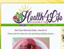Tablet Screenshot of health4lifecooking.com